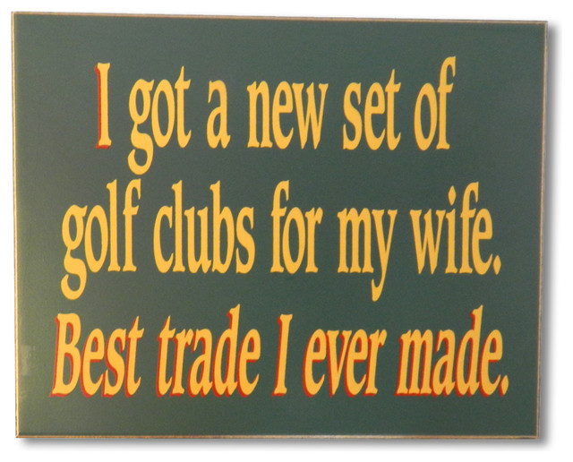 1000 Oaks Barrel Co. Golf Clubs Sign