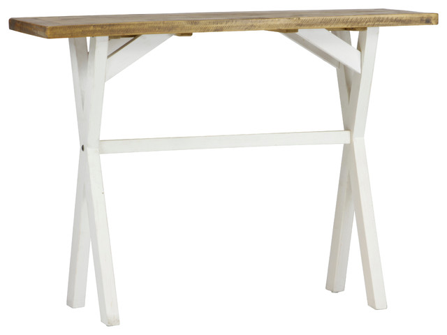 Highland Distressed White Solid Reclaimed Wood Console Table Highland Distressed White Solid Reclaimed Wood Console Table