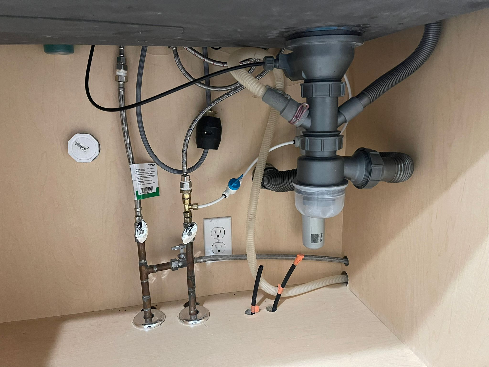 Sink Installation - Finished plumbing