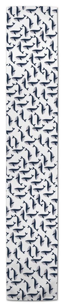 Whale Pattern 16x72 Poly Twill Table Runner