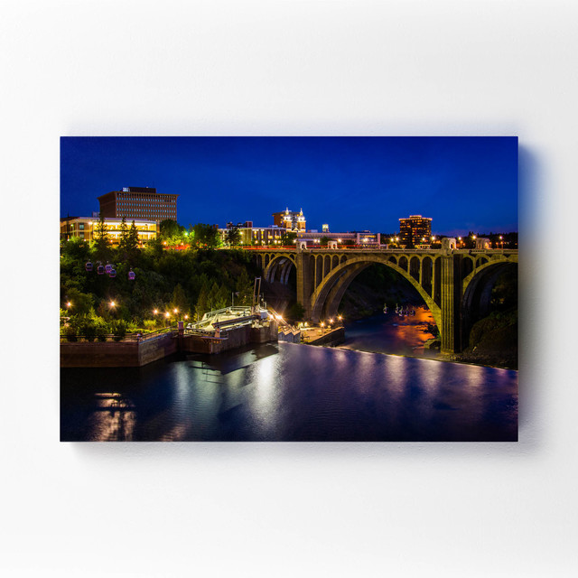 Spokane Washington Cityscape Art Print Contemporary Prints And