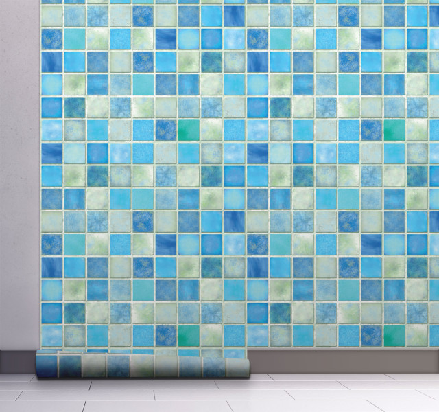 GW7051 Mosaic Tiles Peel & Stick Wallpaper Roll 20.5in Wide x 18ft Long