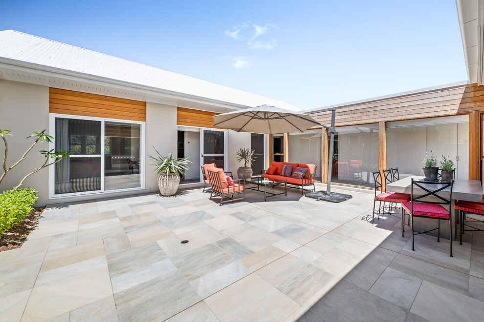 Contemporary patio in Other.