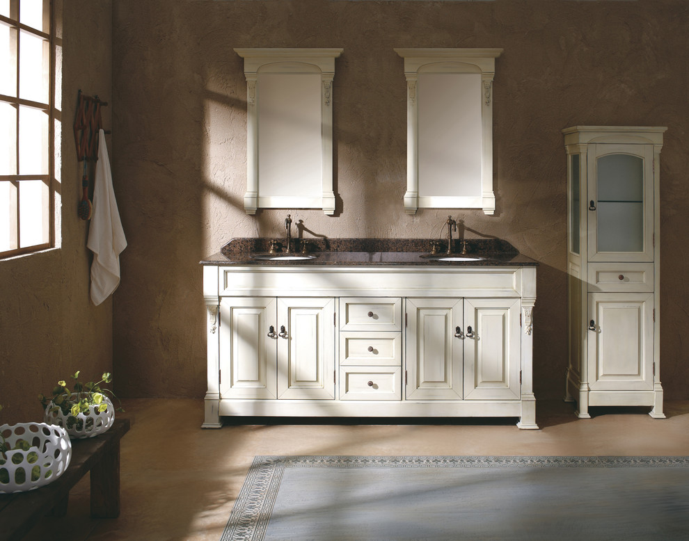 72" Bosco Double Bath Vanity - Antique White - Traditional ...