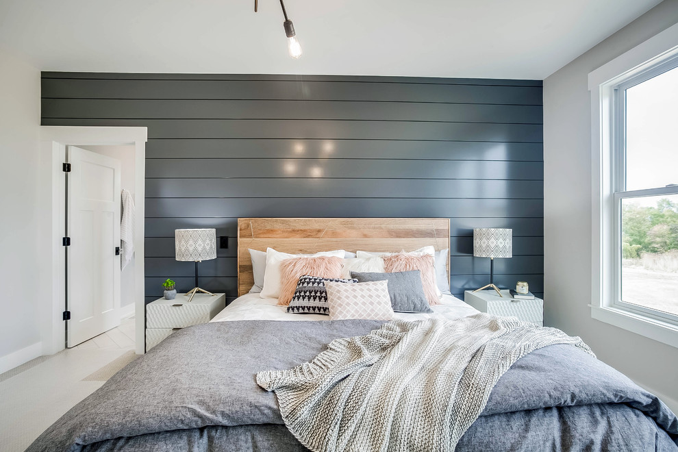 Design ideas for a country bedroom in Grand Rapids.