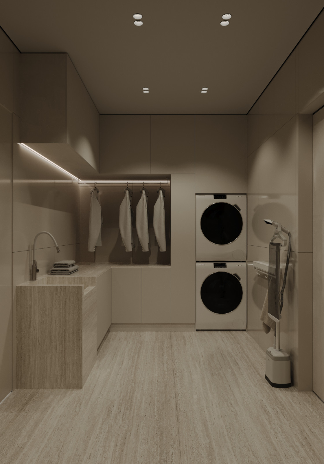 прачечная из проекта загородного дома The CUBE