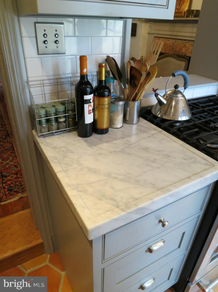 Marine Edge on marble countertop