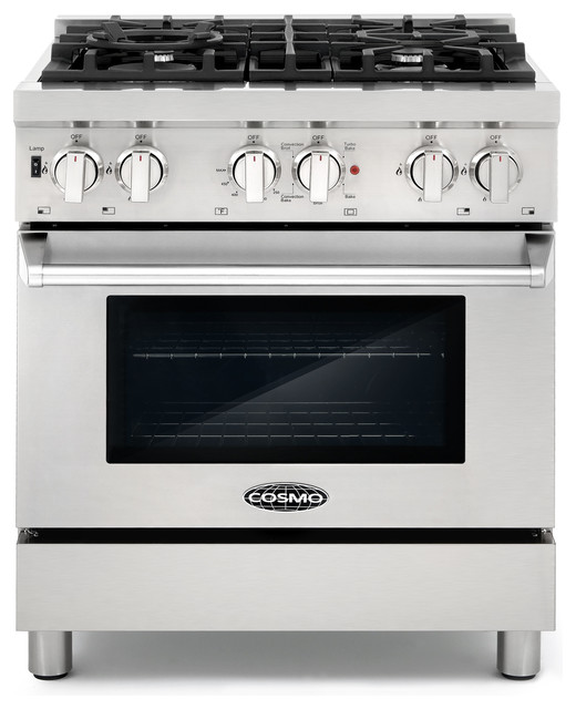 30 Dual Fuel Range With 4 Italian Gas Burners And Electric