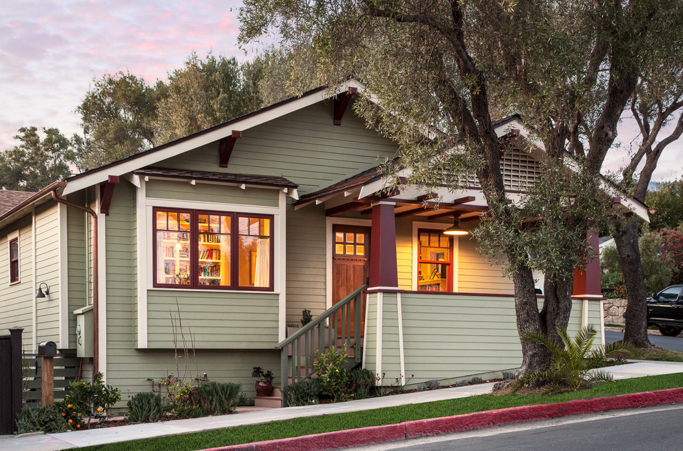 Photo of an arts and crafts home design in Santa Barbara.
