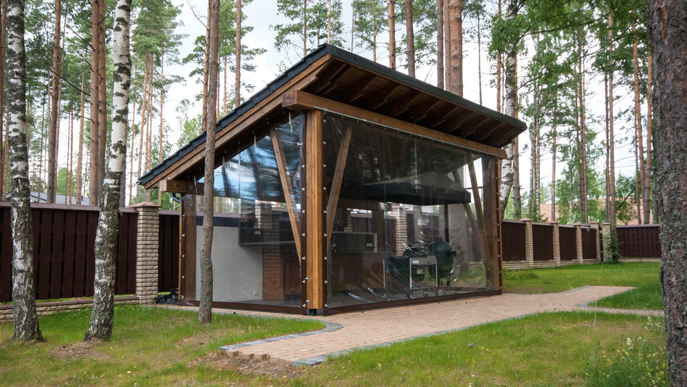 Загородный дом в послке "Морские террасы".летняя кухня