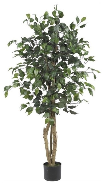 Nearly Natural 4' Ficus Silk Tree in Green
