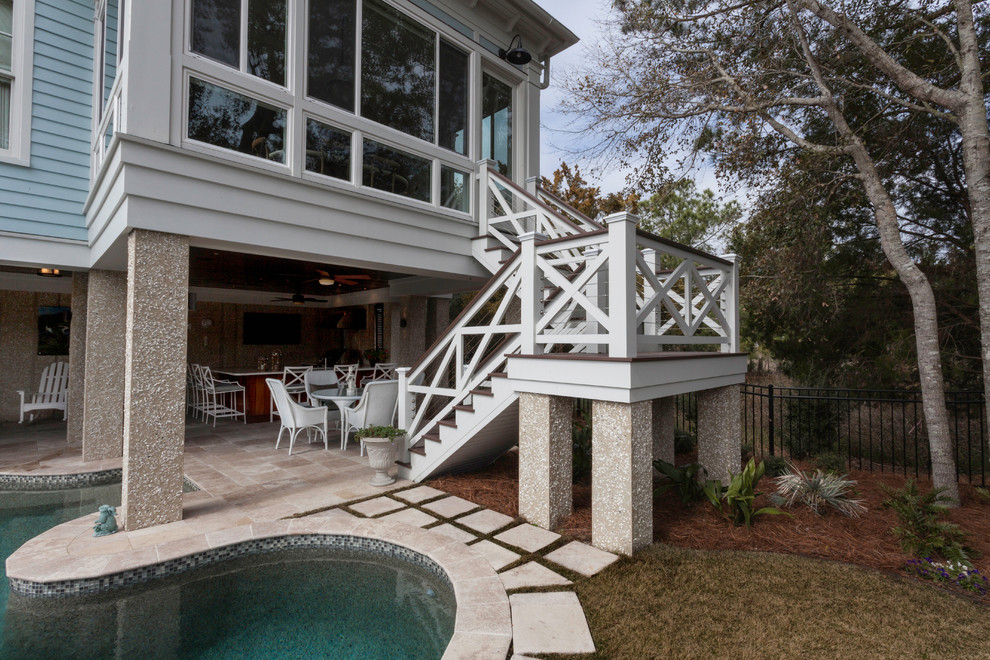 Photo of a beach style exterior in Charleston.