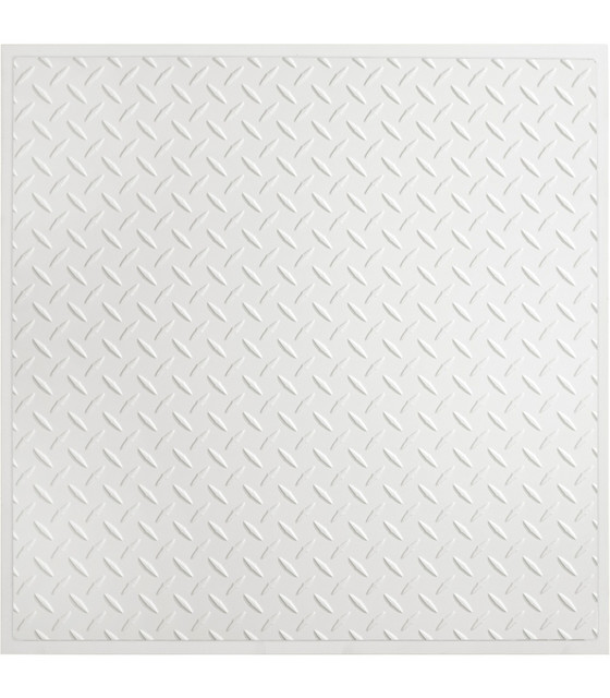 Fasade Diamond Plate Revealed Edge Ceiling Tile Sample