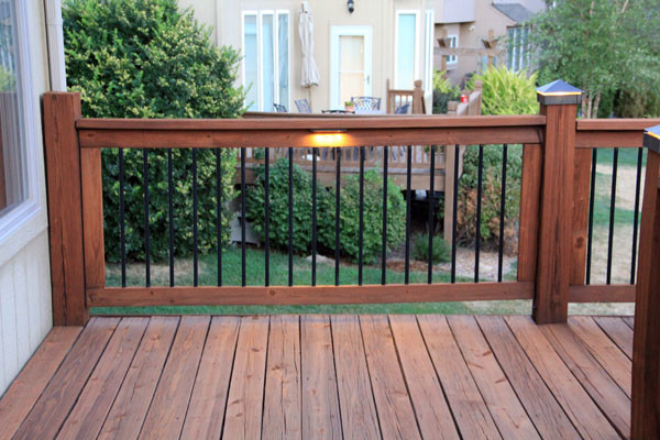 Deck Lighting Using Low Under Railing Led Lights Traditional