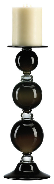 Medium Black Globe Candleholder