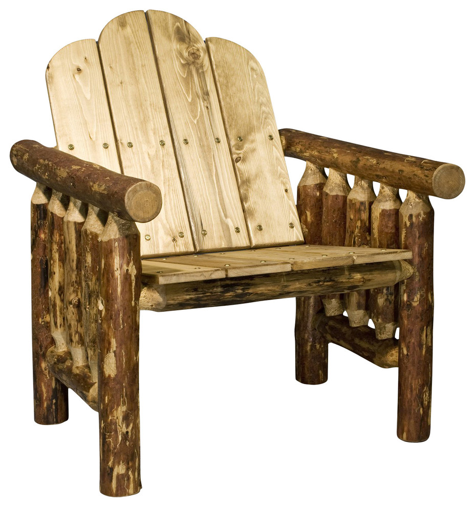 Glacier Country Collection Deck Chair, Exterior Stain Finish Rustic