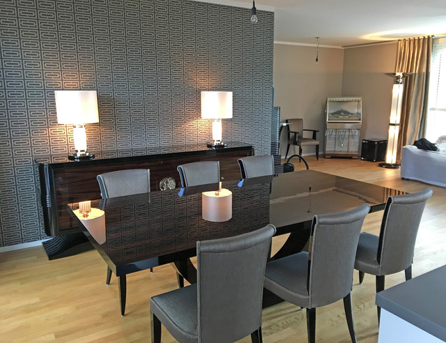 Privates Penthouse im Stil des Art D&eacute;co traditional-dining-room