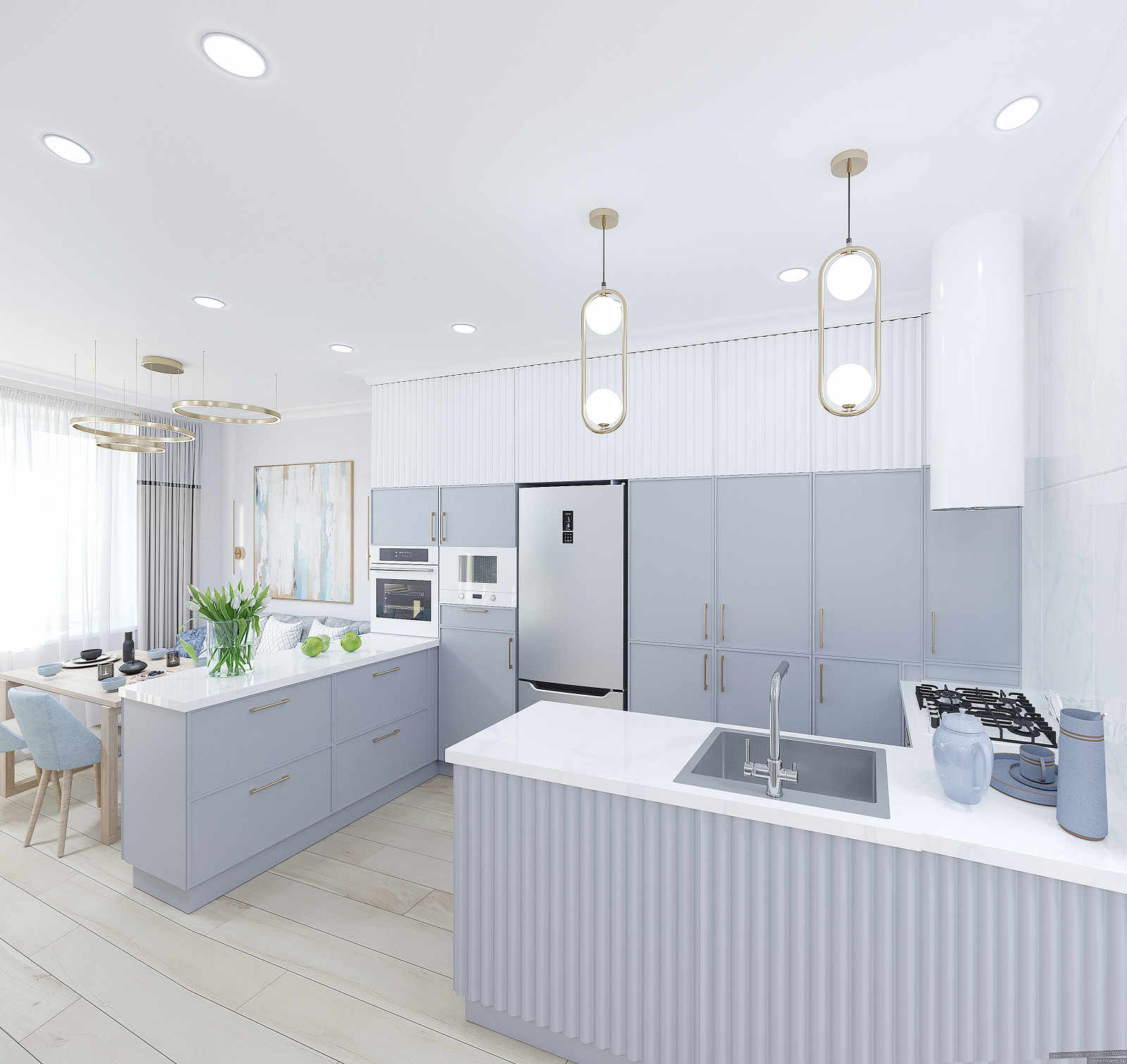 В голубой дымке