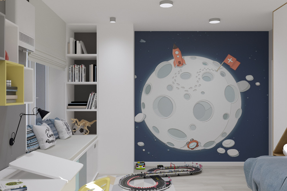 Светлый интерьер для семьи из 3-х человек