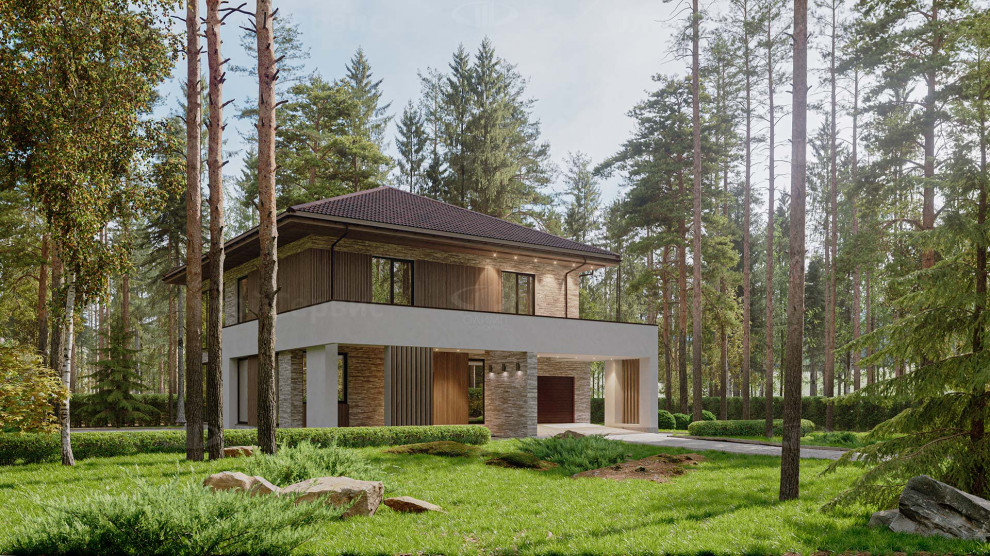 Двухэтажный дом с террасой «Углич»