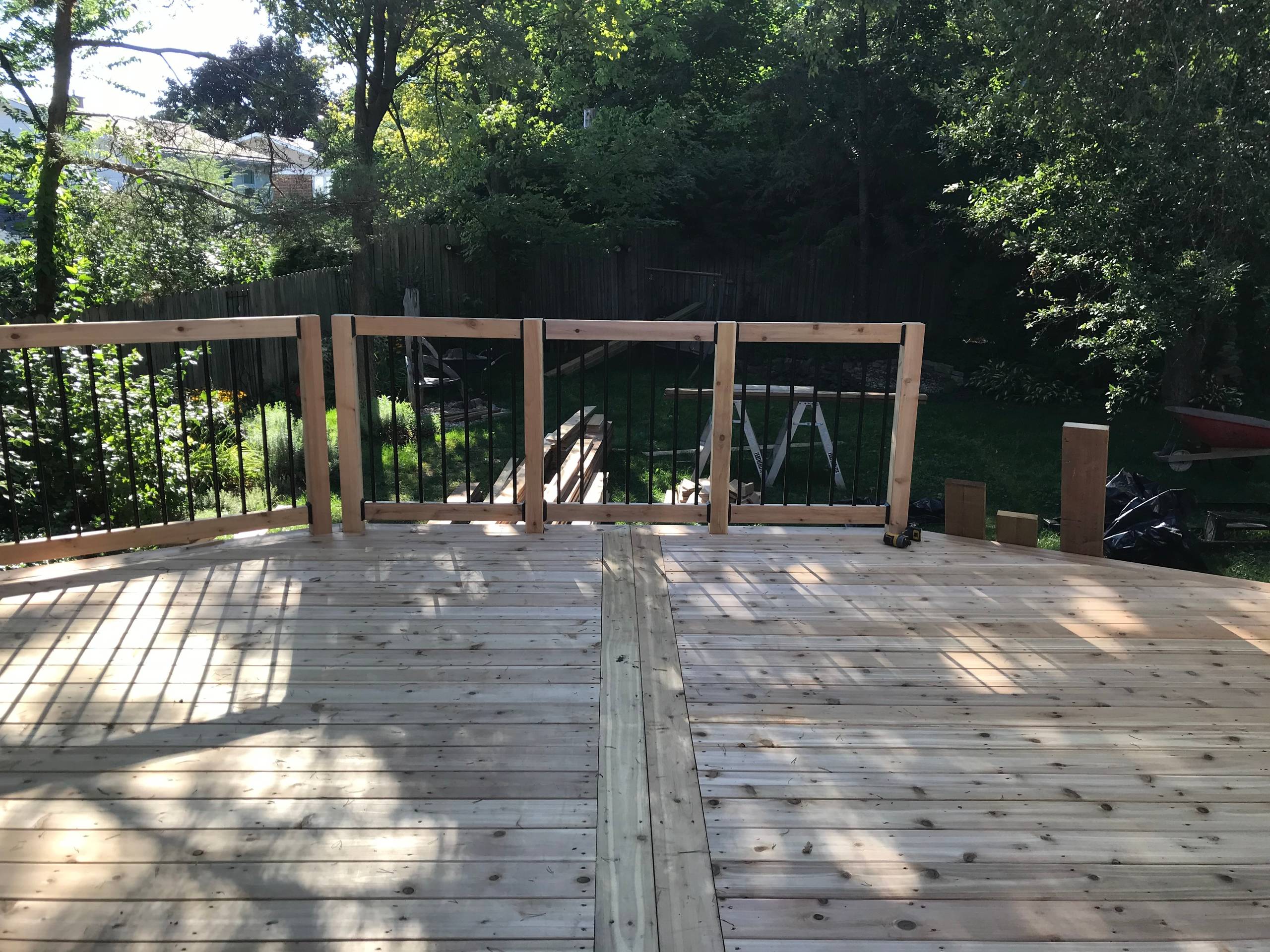 large cedar deck