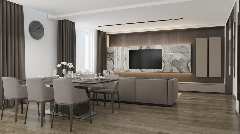 Интерьер в современном стиле с элементами роскоши