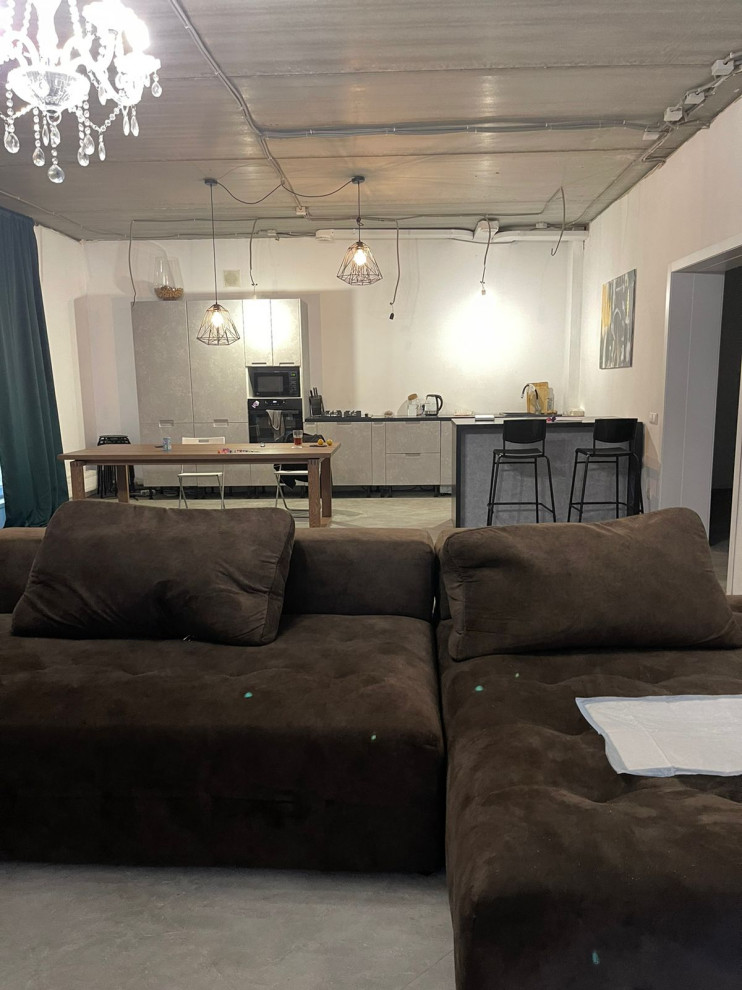 Преображение пространства кухни-гостиной в стиле Лофт