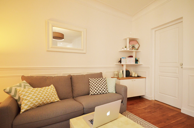 55m&sup2; Paris 15&egrave;me skandinavisk-vardagsrum