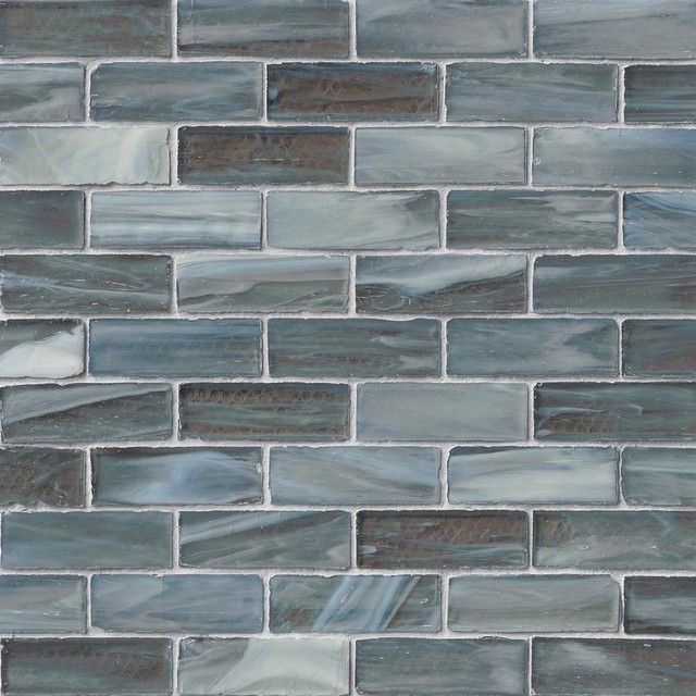 Oceano Brick 1x3x6 mm. Stained Glass Mosaics, 12"x12", 5 Sq Ft