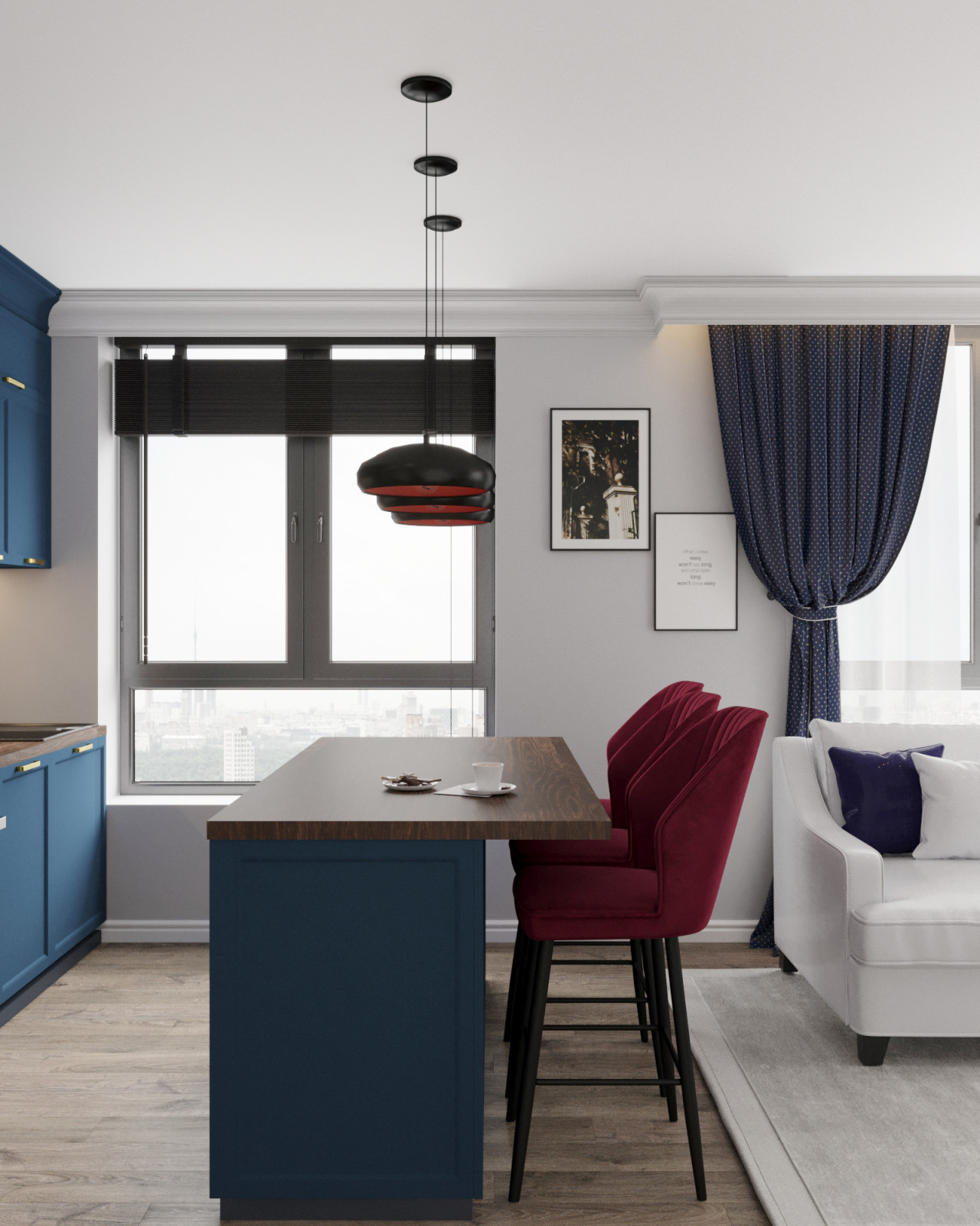 Неоклассика с акцентными элементами