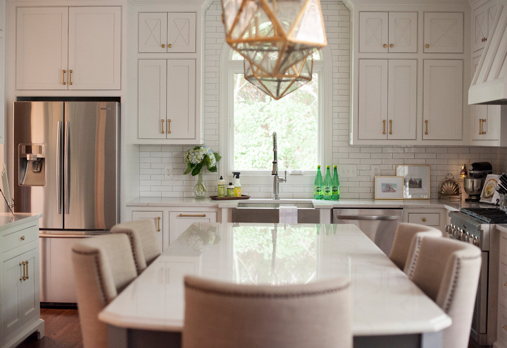 Example of a transitional kitchen design in Birmingham