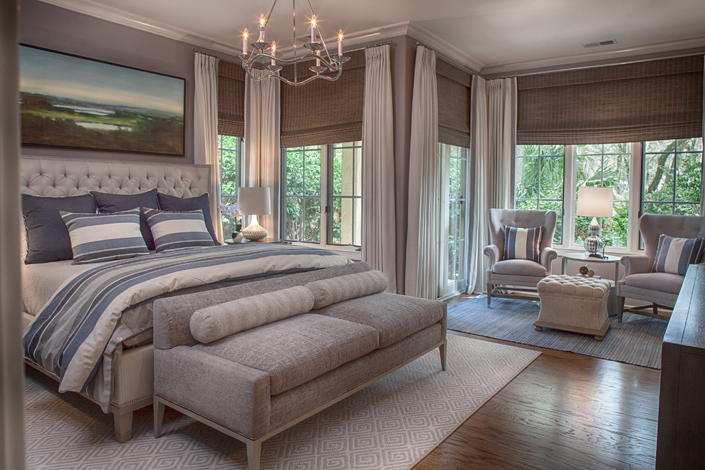 Photo of a transitional bedroom in Detroit.