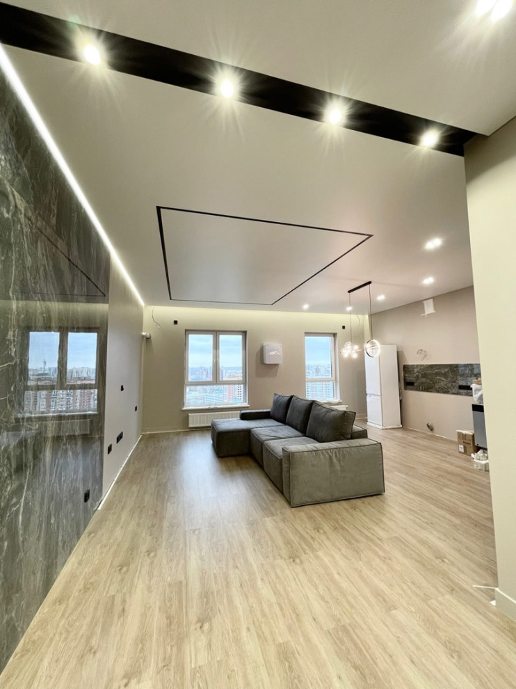 Теневые и парящие потолки в ЖК Кларус парк