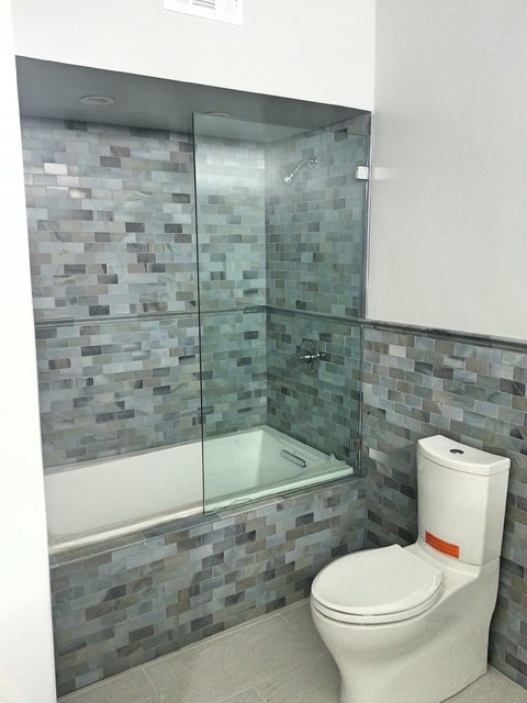 Frameless Glass Doors - Modern - Bathroom - los angeles - by Algami ...