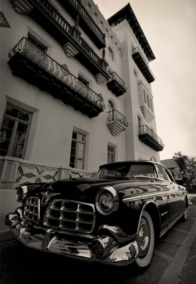 1955 Chrysler Imperial Flagger Hotel Fine Art Black and White Photography, 16x24