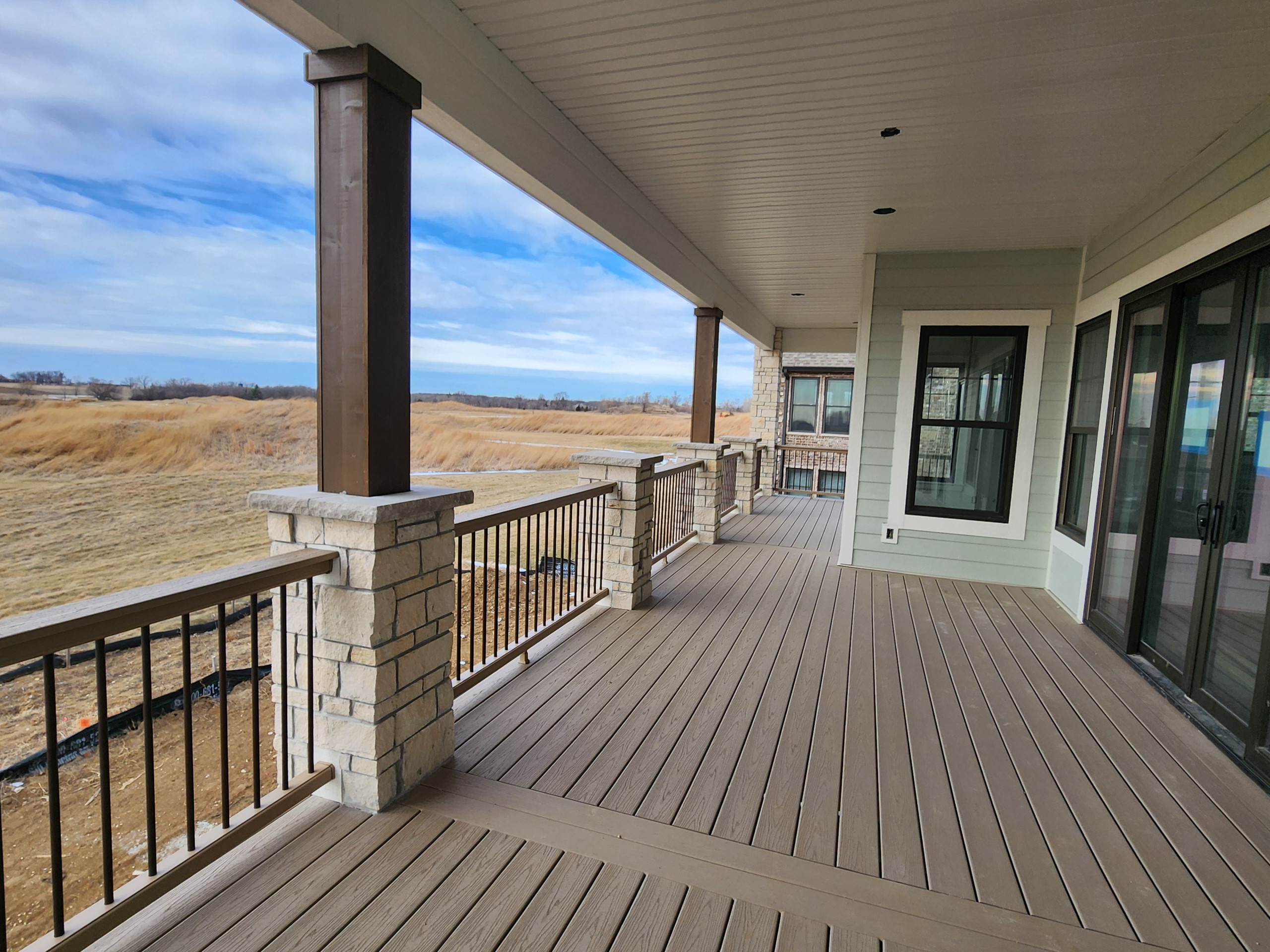 Deck overlooking golf course