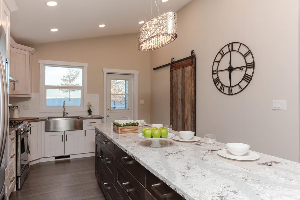 Home design - transitional home design idea in Edmonton