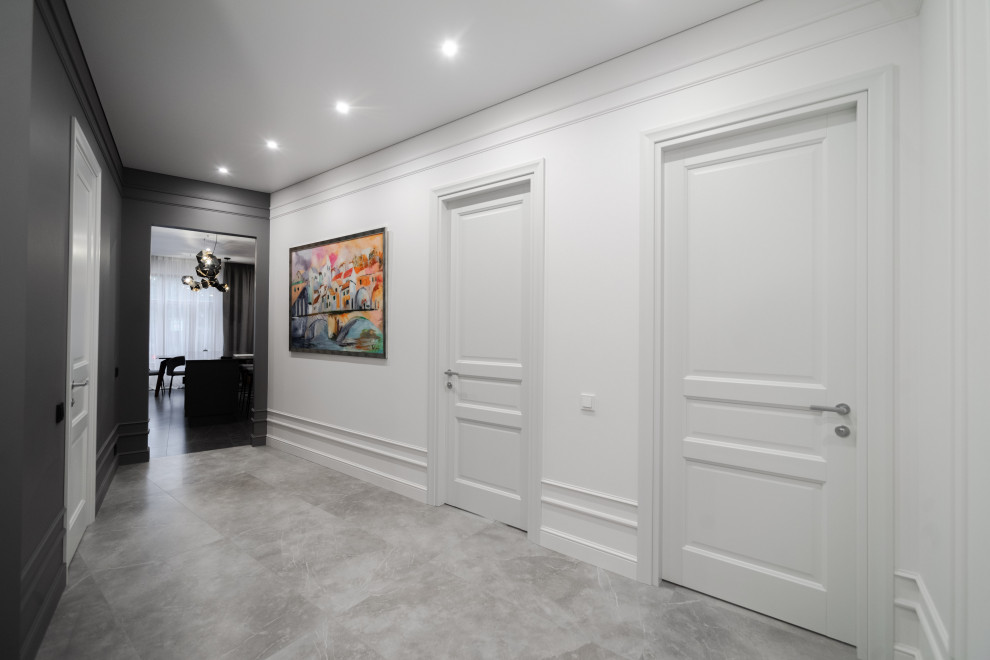 Просторная квартира в серых цветах