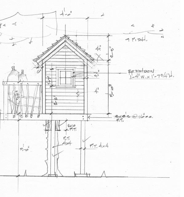 Treehouse rustic-rendering