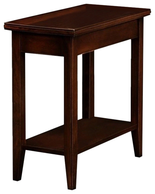 Bowery Hill Rectangular Transitional Wood End Table in Cherry