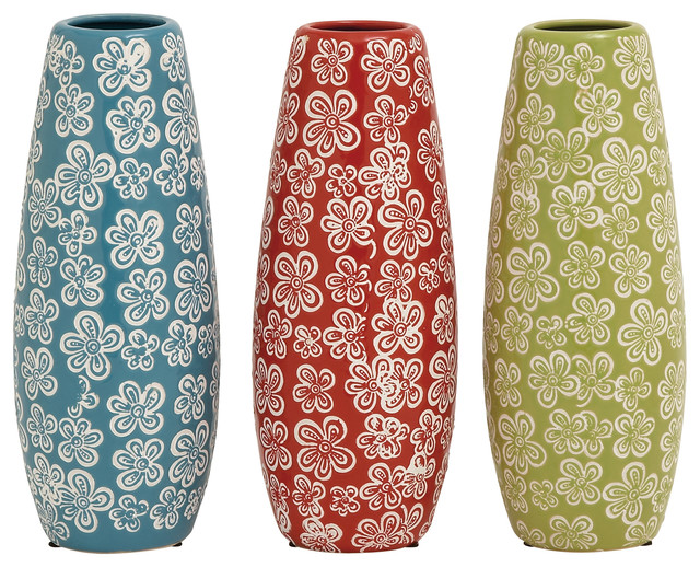Modern And Classic Style Ceramic Vase 3 Assorted Home Accent Decor