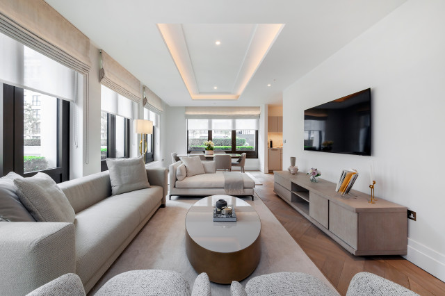 Interior Design - Chelsea Barracks contemporary-vardagsrum