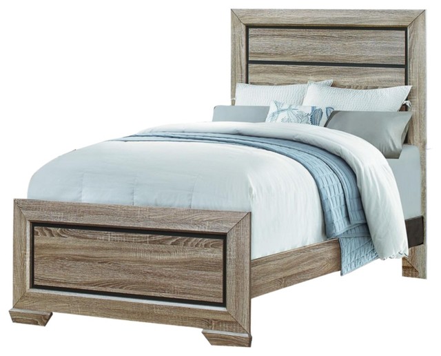 Barra Rustic Full Bed, Natural Wood, Full Transitional Panel Beds
