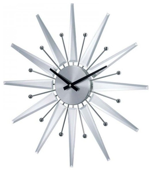 Mirrored Wall Clock george nelson mirrored starburst clock, mirror - midcentury - wall Mirrored Wall Clock george nelson mirrored starburst clock, mirror - midcentury - wall