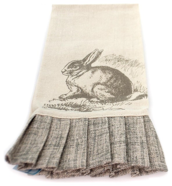 Tea TowelVintage RabbitEaster SpringBunny Hare Dish Towel