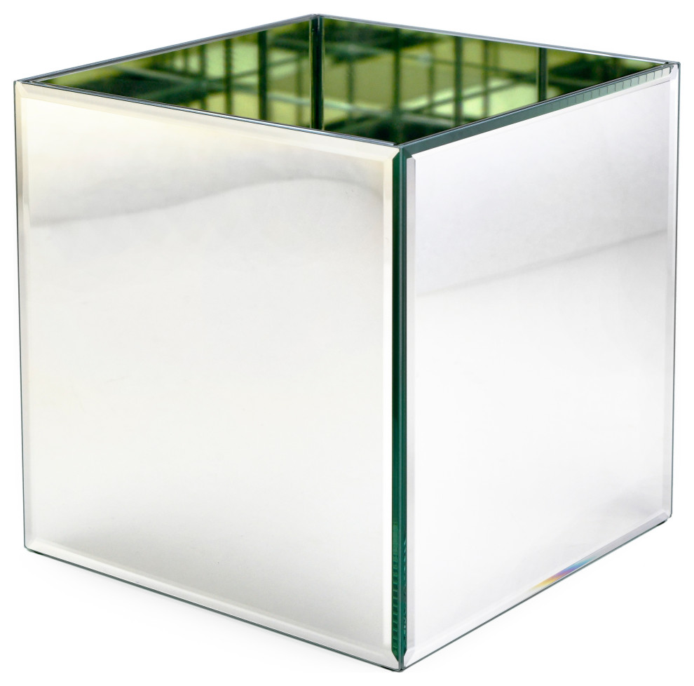 Serene Spaces Living Gatsby Beveled Mirror Vase, Available in 3 sizes
