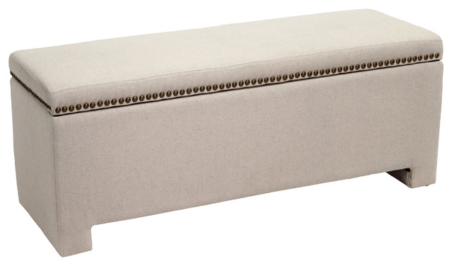 Shop Houzz GDFStudio Denise Austin Home Vicenza Mocha Storage Hudson Fabric Storage Ottoman Bench, Ivory contemporary-accent-and-storage -benches - Shop Houzz GDFStudio Denise Austin Home Vicenza Mocha Storage