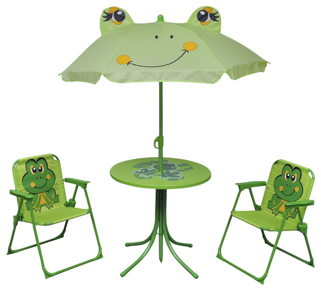 VidaXL 4-Piece Frog Design Kids' Garden Furniture Set
