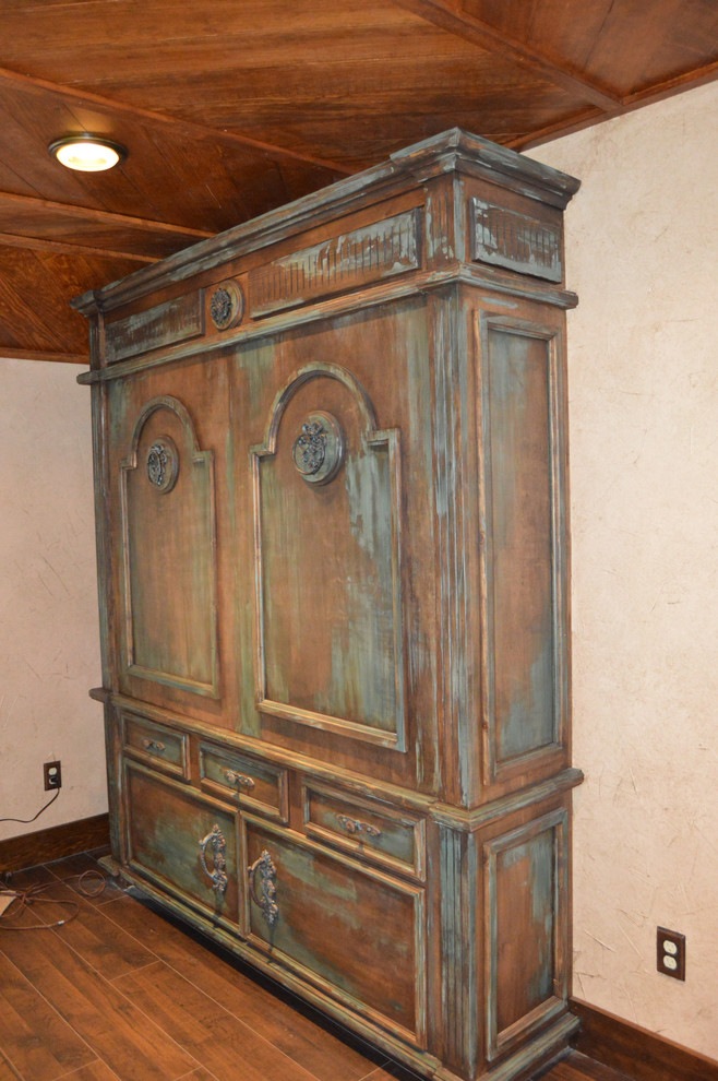 Inspiration for a rustic hallway remodel in Austin