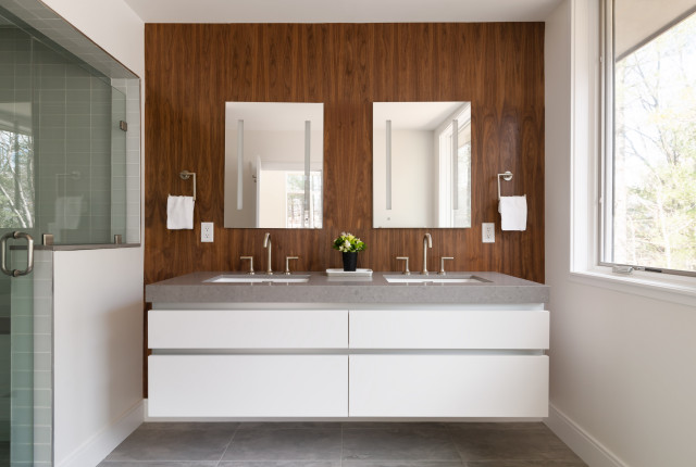 Deck House contemporary-bathroom